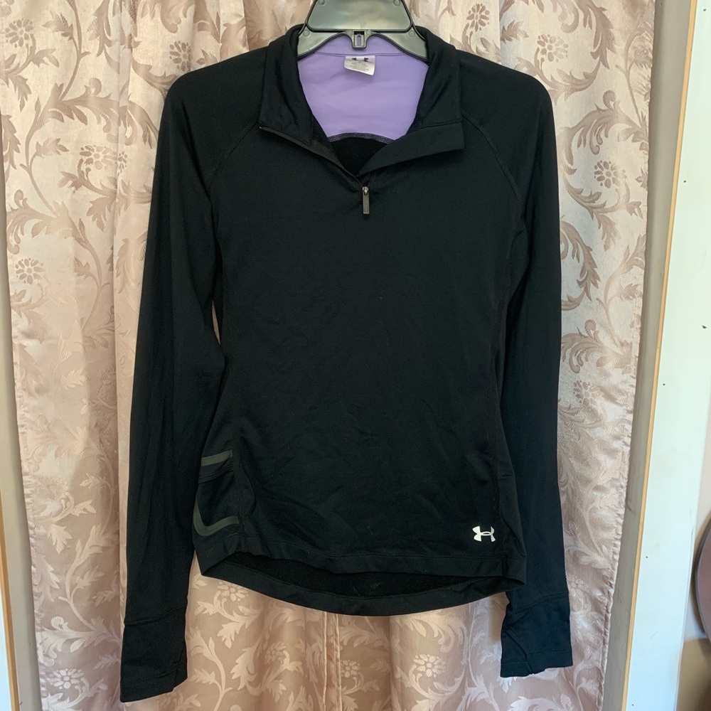 Under armour black/purple long sleeve hoodie
